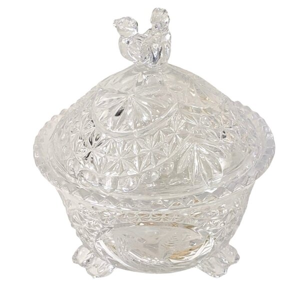 Hofbauer Byrdes Birds Footed Candy Dish/Compote/Triple Bird Finial, German  65d - Picture 1 of 8